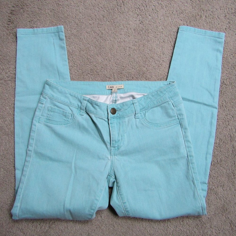 Women's | Cabi Jeans | Size 4 | Straight Leg | Turquoise - Picture 3 of 5